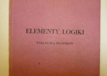 ELEMENTY LOGIKI WYKŁAD DLA PRAWNIKÓW - WOLTER