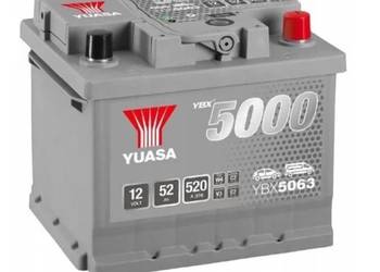 Akumulator 52Ah 520A Yuasa Silver 12V  Prawy Plus