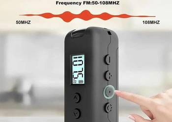 Mini Radio FM 50–108MHz z Wyświetlaczem LCD | Radio Przenośne Sportowe