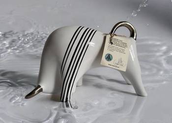 Byk Figurka Byczek ceramiczny, ręcznie malowany