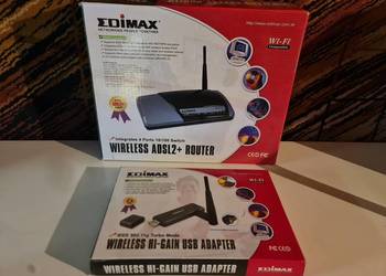 Zestaw edimax router plus gain usb adapter