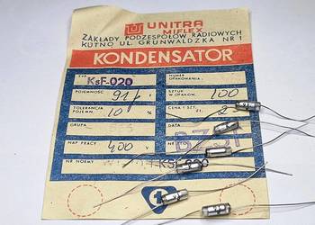 Kondensator 91pF 400V KsF Unitra MIFLEX