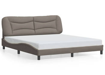 Rama łóżka bez materaca taupe obita tkaniną 180x200 cm WM-3207790