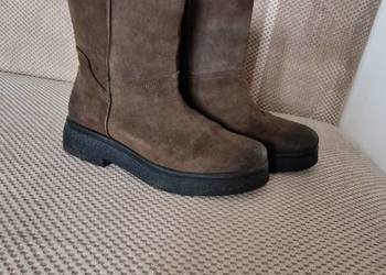 buty trapery zimowe kozaki rom 38/39 skóra naturalna zamszowa