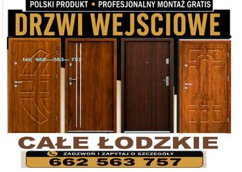 Drzwi wejściowe zewnętrzne do mieszkania z montażem