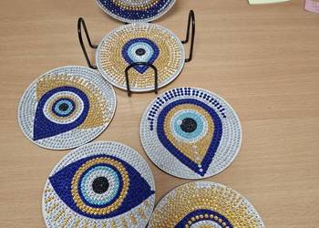 Podstawki pod kubki wyklejane diamencikami