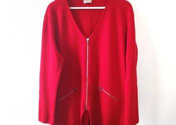 Czwerwony sweter zamek zip Vintage y2k 80 90s Betty Barclay