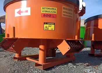 NOWOŚĆ!!! Betoniarka hydrauliczna 800L z dwoma sypami