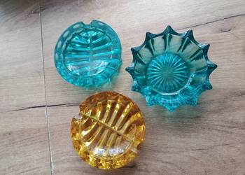 Popielniczki Ząbkowice 2 sztuki i miseczka zestaw krab