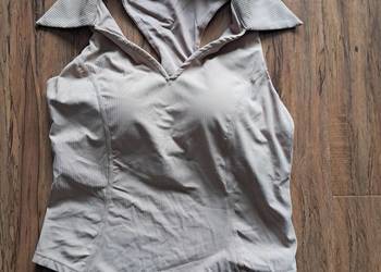 nowa beżowa bluzeczka z kołnierzykiem i z odkrytymi ramionami rozmiar S bra