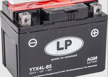 Akumulator motocyklowy 12V 3Ah 40A Landport YTX4L-BS