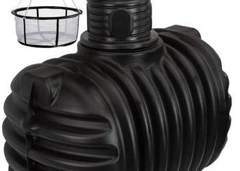 ZBIORNIK NA DESZCZÓWKĘ 1600L COMPACT GRAF Z FILTREM + NADBUDOWA 78 CM