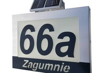 Tablica Adresowa Numer Domu Solar Świeci Zawsze ALU LED