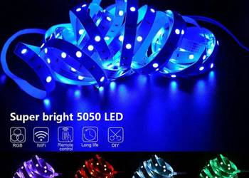 Oświetlenie led do pokoju salonu pod szafki meble RGB