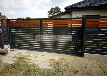 Brama przesuwna Palisada z profili 80x20