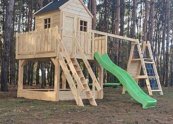 Solidny domek dla dzieci , plac zabaw Domek drewniany