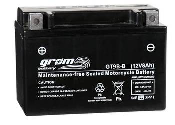 Akumulator 12V 8Ah 120A L+ motocyklowy GROM GT9B-B YT9B