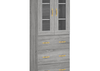 Witrynka szary dąb sonoma 695x34x180cm materiał drewnopochodny WM-3198391
