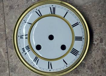 T150 Tarcza starego zegara ściennego 14,5cm 47/30 tzw porcelanka