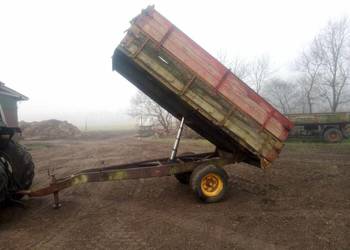 Przyczepa  Tim 5t , wywrotka na tył , przyczepa jednoosiowa .