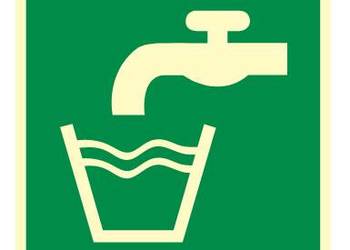 Naklejka BHP woda zdatna do picia AE015