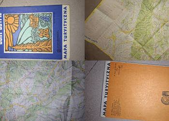 Góry Sowie – Mapa turystyczna, wyd. 1977, niski nakład PRL