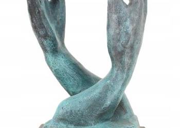 Dwie Splecione Dłonie - wg Rodin - Katedra - Figura Rzeźba z Brązu - Patyna
