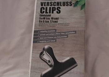 Klipsy zamykające metalowe 8 sztuk