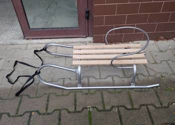 Sprzedam sanki metalowe ze zdejmowanym oparciem, jak nowe