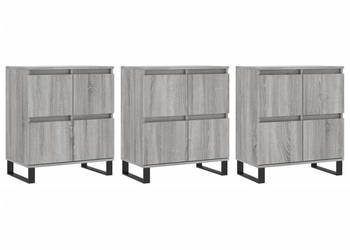 Szafki 3 szt. szary dąb sonoma materiał drewnopochodny WM-3190211