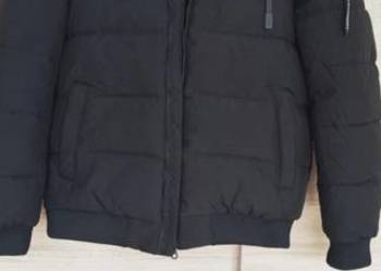 Kurtka męska zimowa czarna z kapturem