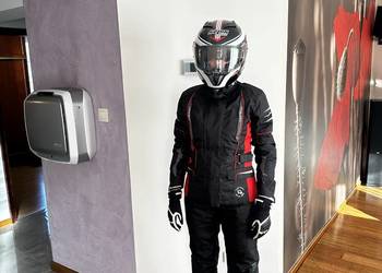 Kurtka kombinezon motocyklowa damska FASTWAY, kask NOLAN , spodnie