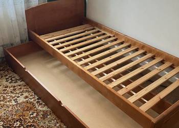 Solidne lite drewniane bukowe łóżko 90x200 od stolarza jak nowe
