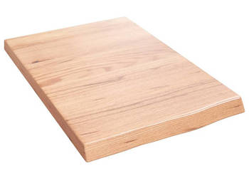 Półka brązowa 40x60x(2-4) cm lakierowane lite drewno dębowe WM-363636