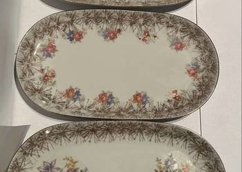 Stare półmiski owalne, zestaw 3 szt. Porcelana