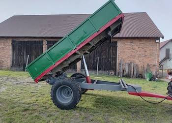 Przyczepa rolnicza jednoosiowa wywrotka i sztywna