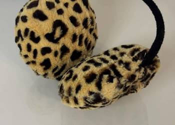 Futrzane nauszniki w panterkę