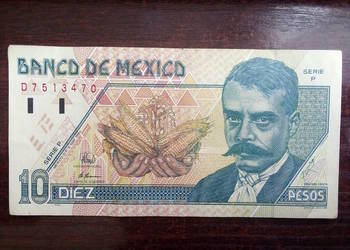 Banknot 10 pesos Meksyk