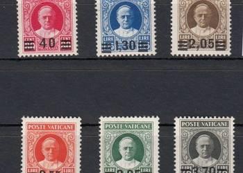 Watykan 1934 znaczki pocztowe Mi.39-44,czyste