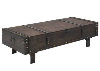 Stolik kawowy w stylu vintage z litego drewna 120x55x35 cm WM-245802