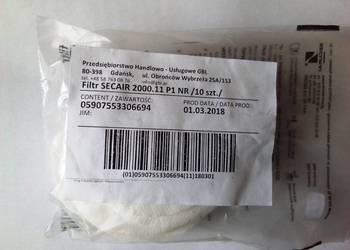 Filtry SECAIR 2000.11 P1 NR (pakiet 10 kpl)
