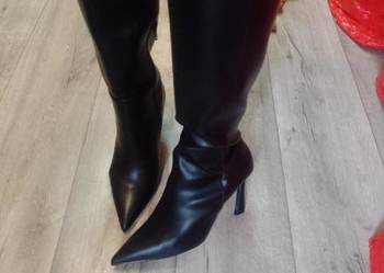 (40) ASOS Design, czarne Kozaki szpilki z Londynu, Nowe6