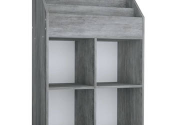 Regał na czasopisma dla dzieci szarość betonu 71x30x114 cm WM-339531