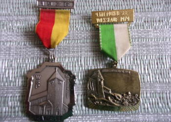 2 Stare medale miast HEVERLEE 1976r Möhnesee z 1979r z brąz