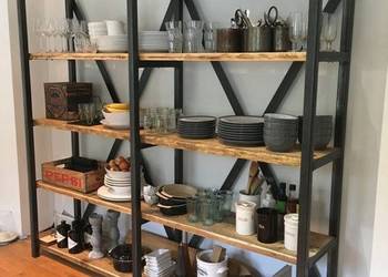 Regał NA WYMIAR książki loft industrialny sklepowy PANCERNY mal PROSZKOWO