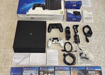 PS4 Pro 1TB Jet Black + 2 pady + gry + stacja ładowania – komplet ORI