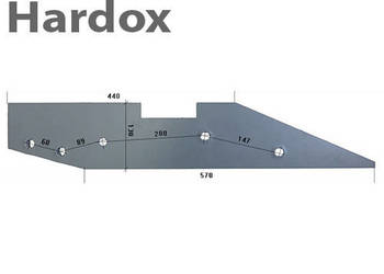 Płoza długa HARDOX 27520900/L WP-380 P do pługa RABEWERK