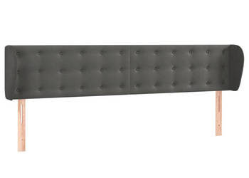 Zagłówek uszak ciemnoszary 203x23x78/88 cm aksamitny WM-3117645