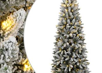 vidaXL Sztuczna choinka, ośnieżona, 150 lampek LED, 150 cm(SKU:3315764)