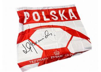 Flaga Tyskie Polska 100x100 cm kibicowska biało-czerwona